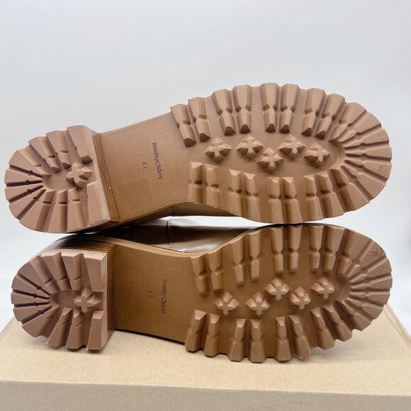 See by Chloe Mallory Chelsea Ankle Boots Dark Beige Leather 41 US 11 made SPAIN - Picture 10 of 12